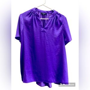 Alfani Satin V-Neck Top